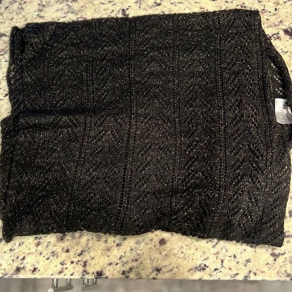 Infinity Scarf, Black Glittery Infinity Scarf - Picture 5 of 5